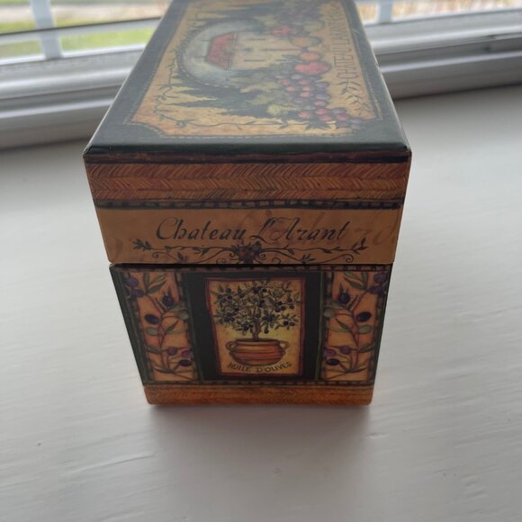 New Brownlow Gifts Chateau Vineyards Recipe Box and Cards - Picture 5 of 11